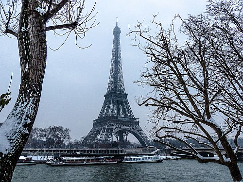 Paris, France in the winter