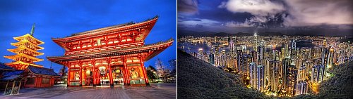 Tokyo, Japan and Hong Kong